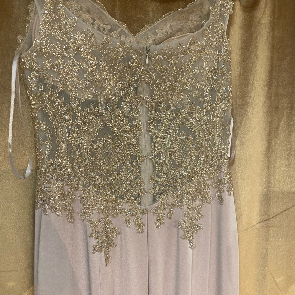 Elegant Gold Evening Gown - Picture 5 of 7
